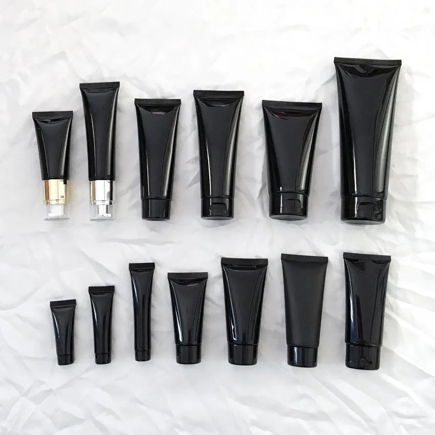 200g Black Soft Tube Light Tight Delay Adhesive Glue Blackhead Remover Flip Top Face Wash Hand Cream Body Lotion Hose Rubber