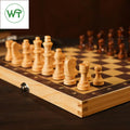 Factory Price Metal Chess Set Foldable Wooden Chess Board Zinc Alloy Chess Pieces Family Funny Other Game Accessories