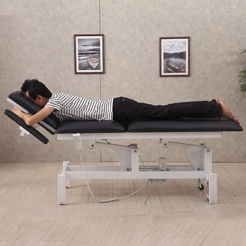 White Electric Facial Spa Table with Water Vibration Massage for Elderly Beauty