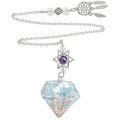 Healing Natural Gemstone Pointed Life Tree Pendulums Merkaba Dream Catcher Charm Pendulums for Dowsing Divination Meditation