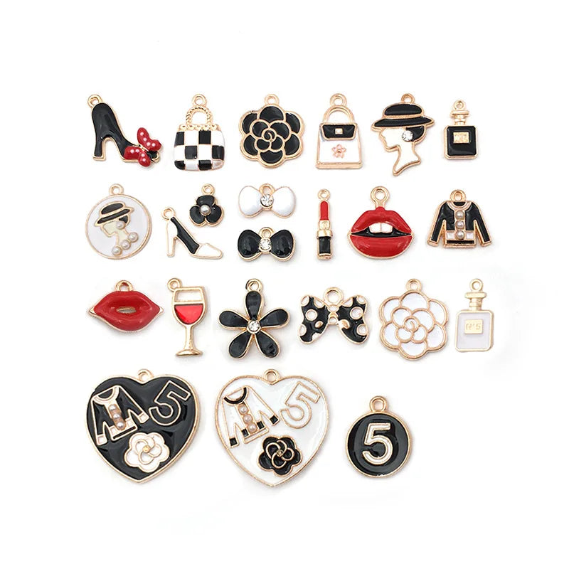 23 Pcs Hot Sale Fashion Jewelry Sorority Pedants Channel Charms Alloy Accessories for Women Jewelry Making