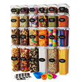 2024 Hot Sale BPA Free Airtight Plastic Home Food Cereal Storage 24 Pieces Set Organization Food Storage Container Set