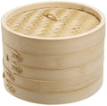 Chinese Bamboo Steamer Steaming Basket for Vegetable Seafood Dim Sum Dumpling Bun Egg  12-inch