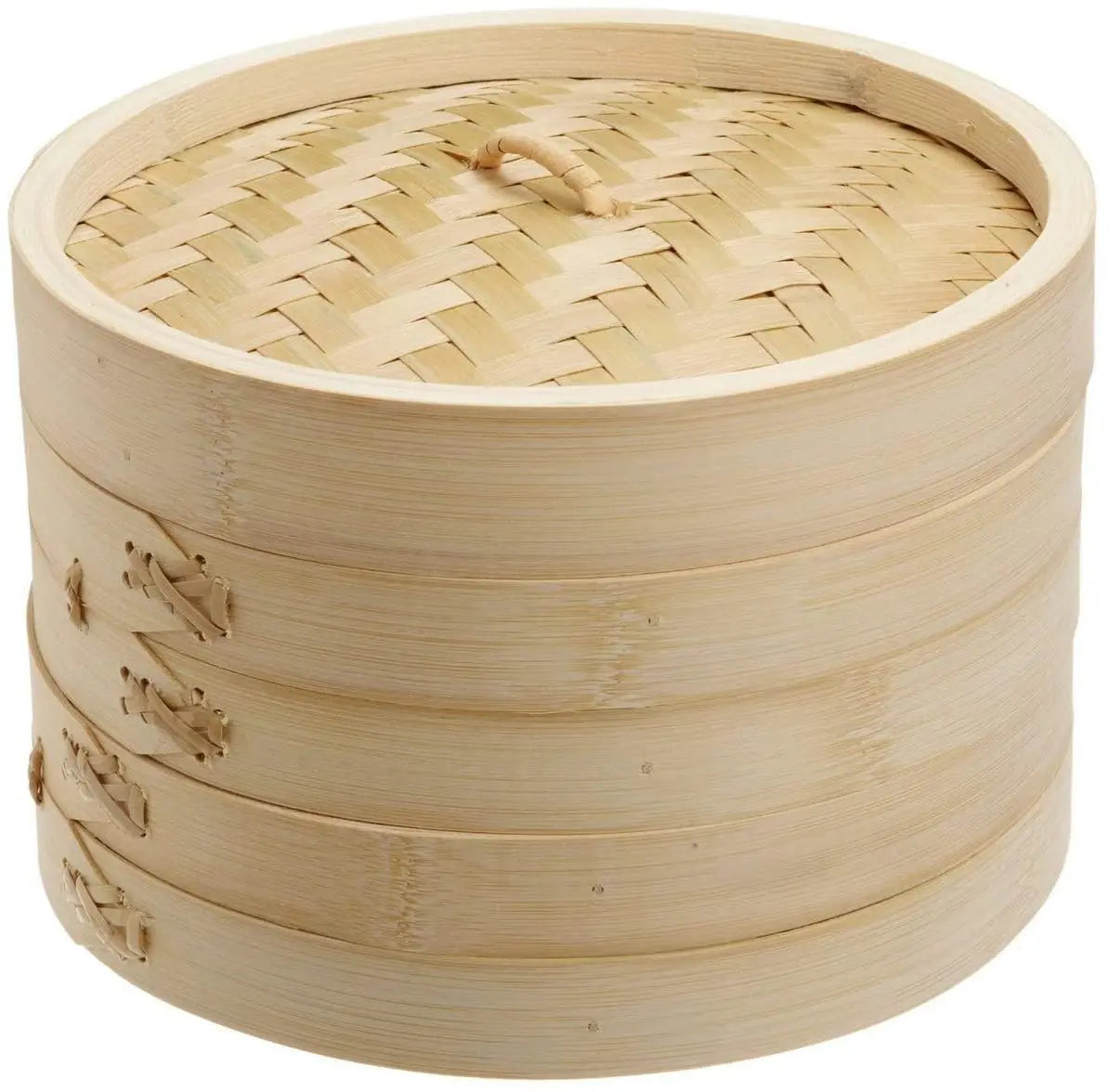 Chinese Bamboo Steamer Steaming Basket for Vegetable Seafood Dim Sum Dumpling Bun Egg  12-inch
