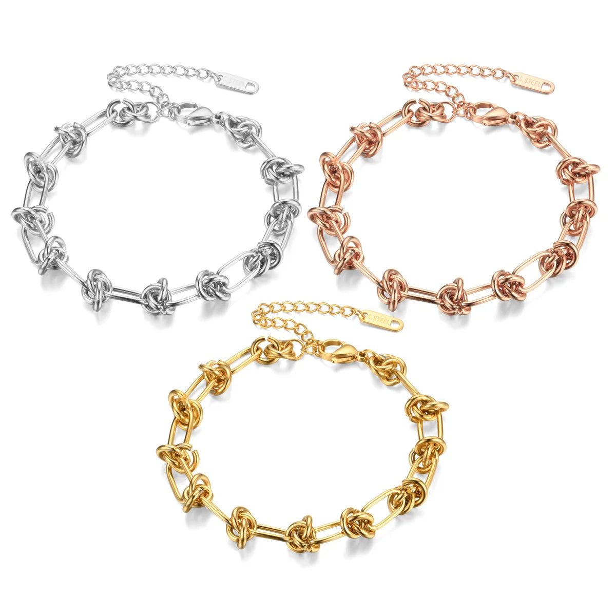 Wholesale Stainless Steel Knots Chain Bracelet Jewelry Women China Wholesaler Supplier