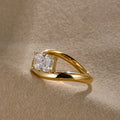 Ruyi 1.0ct Radiant Cut IGI Certified Lab Diamond Ring 18K/14K Solid Gold Solitaire Engagement Jewelry for Women