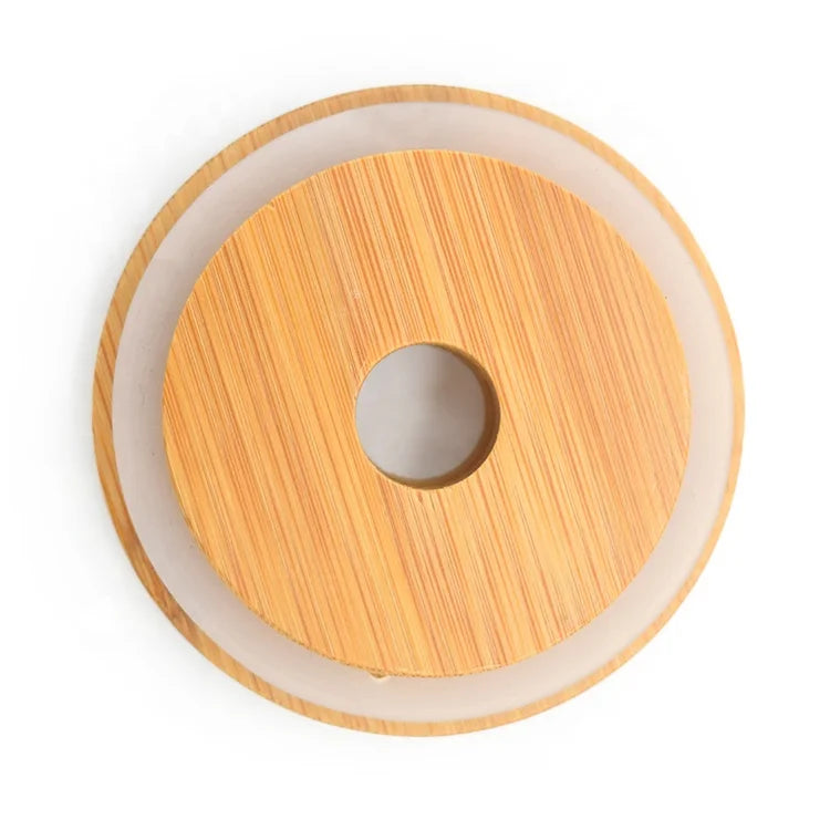 Wholesale Custom Regular Mouth 70mm Covers Caps Bamboo Wood Lids Mason Jar Lid for Kitchen Accessories