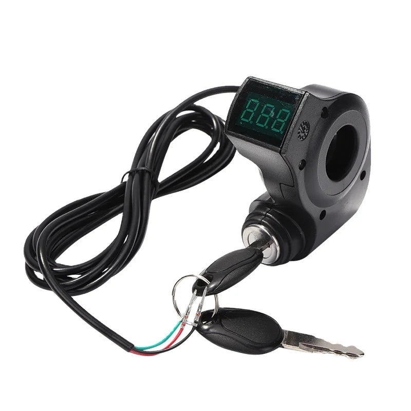 New Arrival Electric Scooter Voltmeter Digital Voltage Display Switch Power with Key Lock for Kugoo M4 Accessories