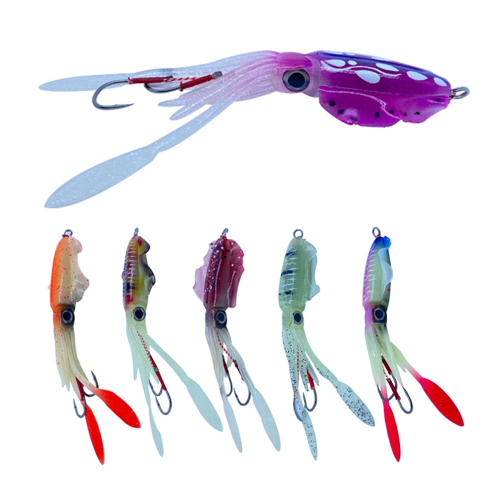 HONOREAL  HNBDS104 150mm 60g Wholesale Plastic  Worm Sinking Fishing Squid  Skirt Rigged  Soft Lure