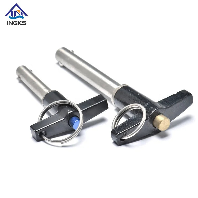 Customized M8 M10 Safety Double Ball Lock Quick Release Pin with Button T Type Handle Stainless Steel 304 Fasteners Product