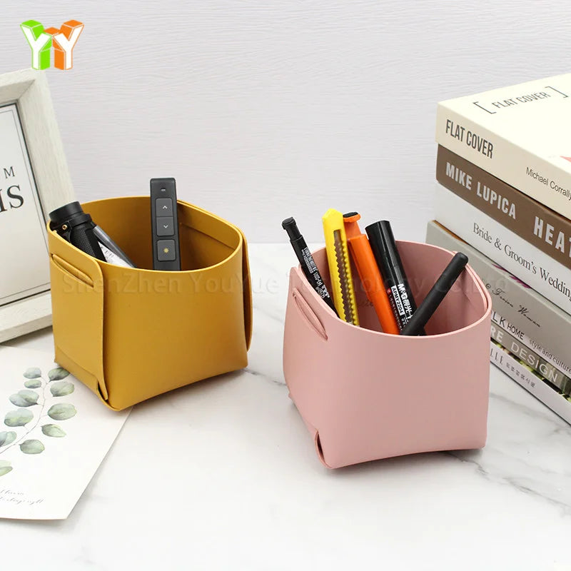 Ready Factory Stock Leather Small Size  Makeup Bag Organizer Pen Holder Cosmetic Pencil Holder Mini Storage Tray