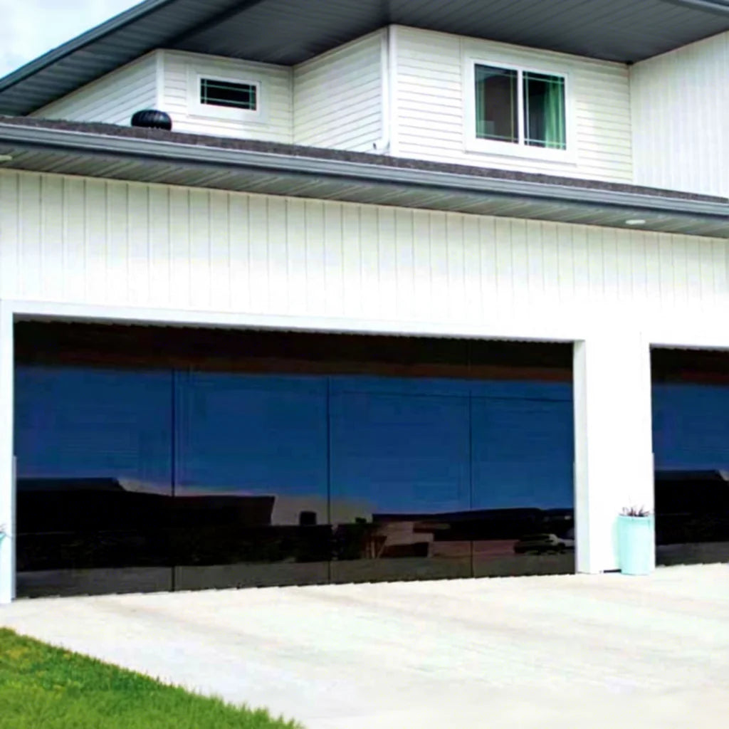 Modern Intelligent Electric Garage Gate Steel Structure Aluminum Alloy Glass Doors with Finished Surface for Villa Driveway