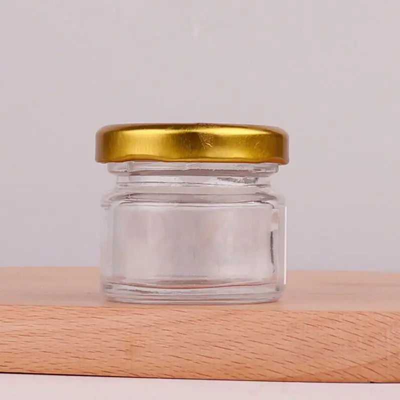 Food Grade Empty Clear Round Bird Nest Bottle 1 oz 1.5oz Glass Honey Jam Jar With Lid