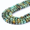 JSES Hot Selling 6mm 8mm Natural Real Turquoise Rondelle Beads for Jewelry Making