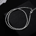 Genuine S999 Sterling Silver Necklace Female Collarbone Chain Light Luxury Necklace Valentine Day Necklace