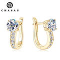 Best Selling Trendy 6.5mm 1CT Moissanite Earrings S925 Sterling Silver Fashion Women's U-shaped Hoop Earrings