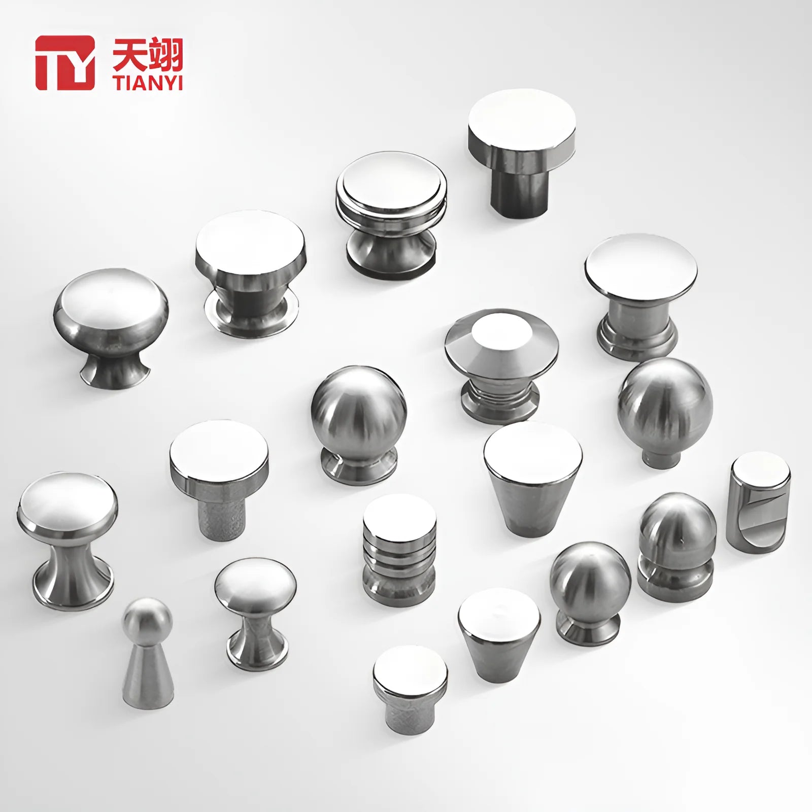 Simple Round Solid 304 Stainless Steel Cabinet Knobs Custom Drawer Knobs for Kitchen Dresser Bedroom Living Room Hotel Use