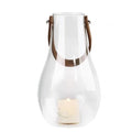 Custom Made Nordic Hand Crafted Danish Transparent Hanging  Glass Candle Holder with Round Hole