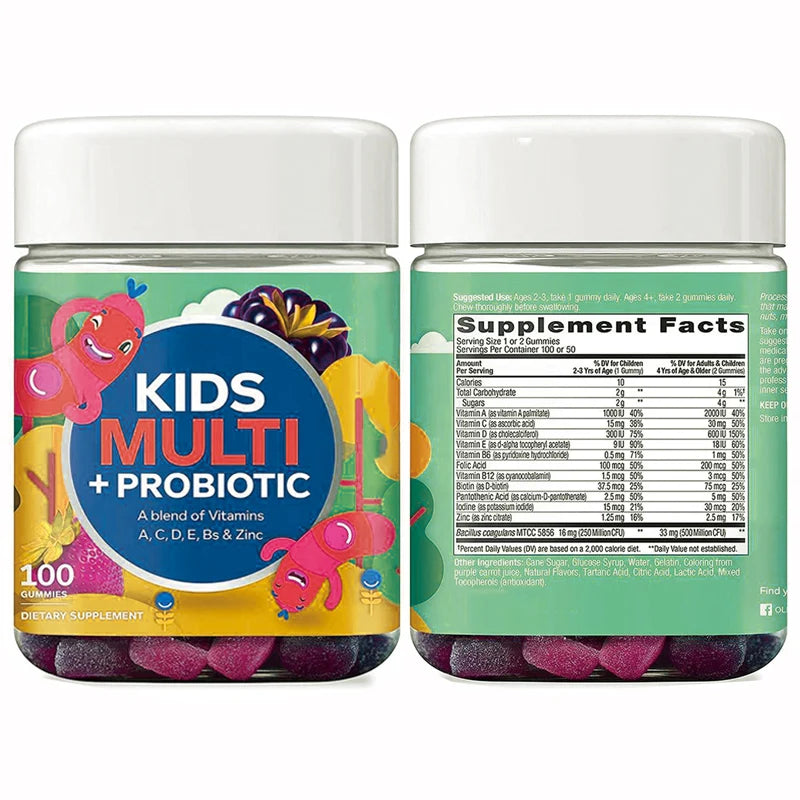 OEM Kids Multivitamins Gummies Daily Healthcare Supplement Immune Booster Gummy Candy