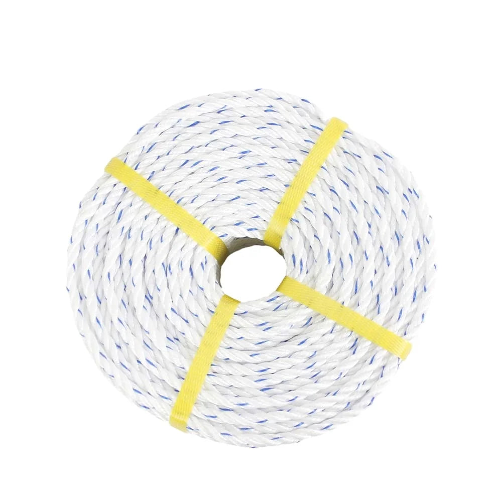 Hot Selling Plastic Twine Polypropylene Fiber 3 Strands Twisted Nylon PE Rope PP Danline for Marine Fishing Industry
