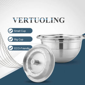 Food-grade Eco-friendly Reusable Coffee Capsule Pod SUS 304 Capsules Vertuoline Espresso Pod for GCA1 ENV135