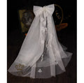 QUEENSGOWN Beautiful Flower Bridal Veil with Bow Hot Sale Wedding Dress Accessories Queen's Gown Veil for Brides