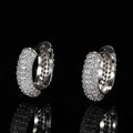 Veromca New Hoop Earrings Geometric Diamond Brass Hoop Jewelry with Copper Zircon Bubble Round Men Women Hip Hop Style