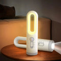Portable Flashlight with Dusk to Dawn Bedroom Bathroom Reading Camping LED Motion Sensor Night Light Lamp