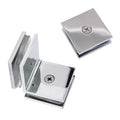 5.0mm Thickness 0/90 Degree Optional Bathroom Hinge Glass Door Fixing Clip Brass Glass Fixing Bracket Clamp Holder