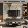 Eco-friendly PVC High Glossy Marble Wall Cladding UV Board Modern WPC Indoor Decoration Waterproof Fireproof