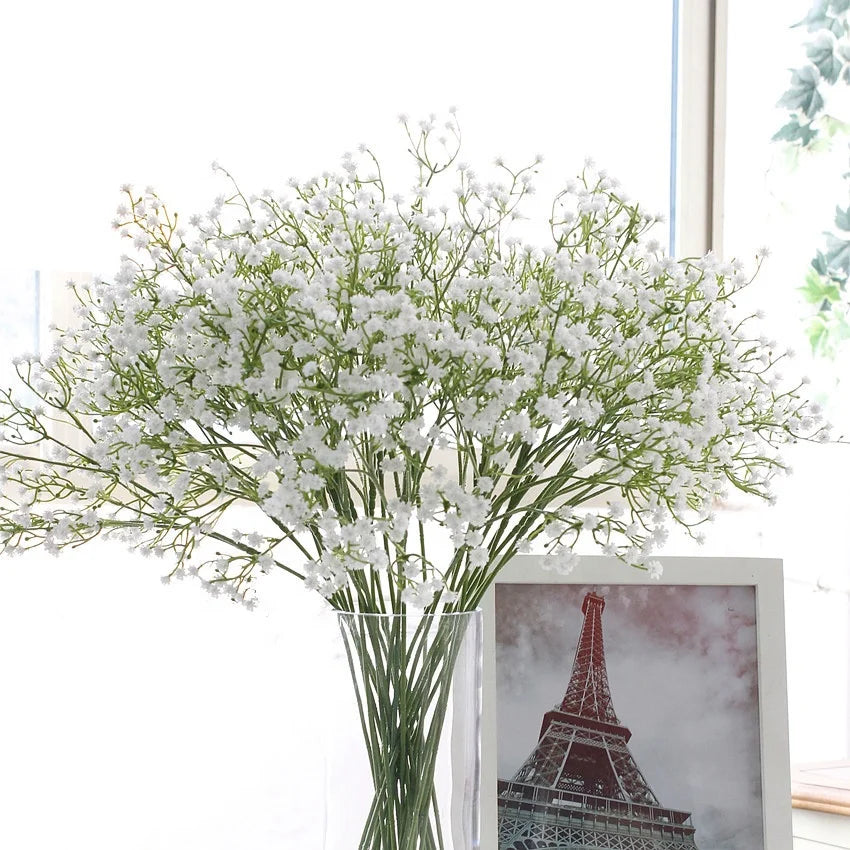 Wholesale M426 Wedding Supplies White Silk Gypsophila Flowers Competitive Babys Breath Artificial Flowers for Wedding