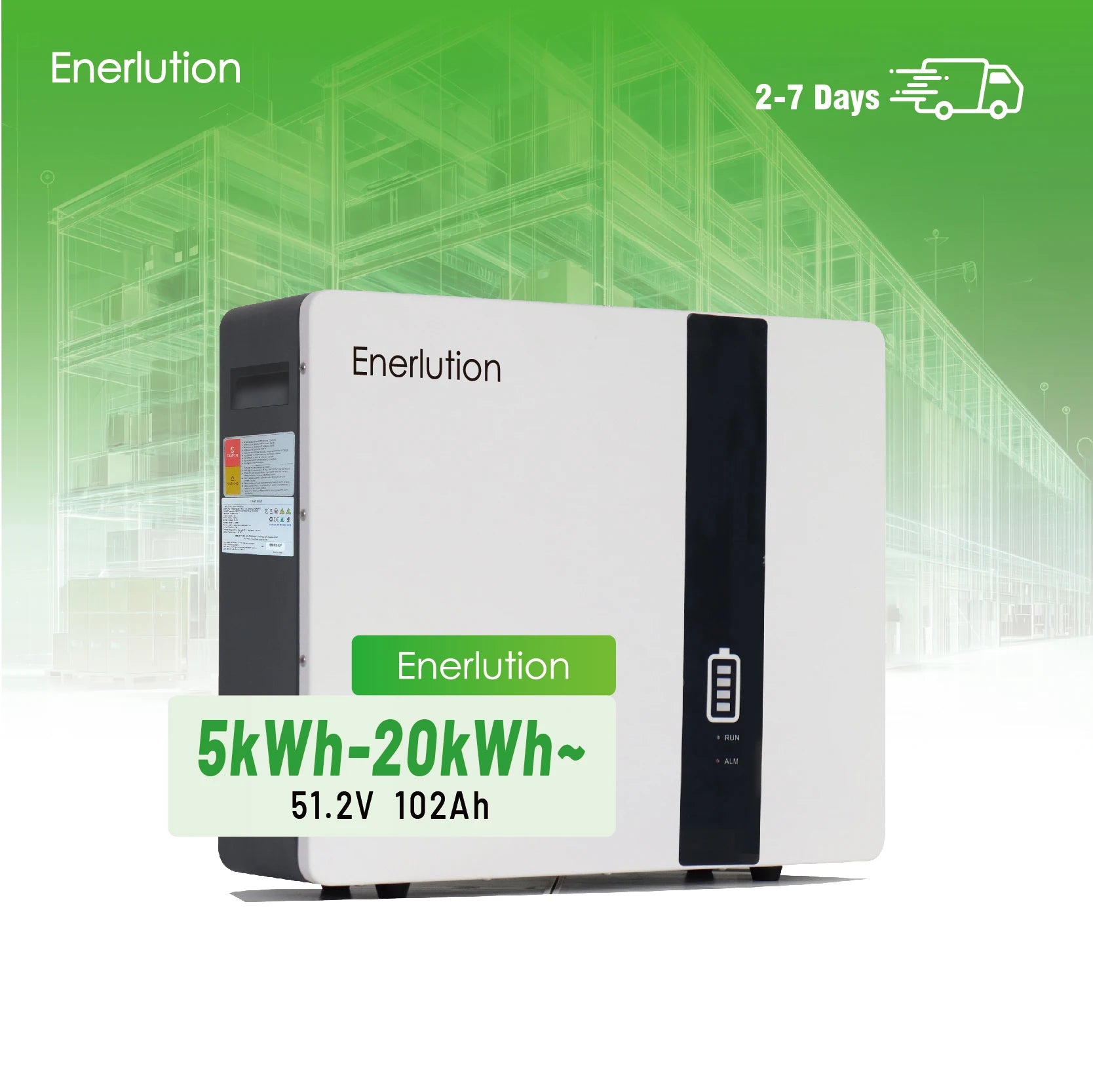 Enerlution Factory OEM 51.2V 100Ah LiFePO4 Home Wall Battery with EU Stock Integrated Heater Technical Installation Training