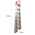 Modern Aluminum Combination Ladder 4*7 Steps Folding Ladder for Apartment Use Industrial Portable Design