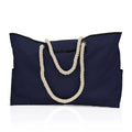 Hot Selling Navy Blue Casual Tote Beach Bag Extra Large with Two Handles Outdoor Fashionable Style