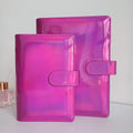 New Product Waterproof Holographic Paper File Folder Journal Cash Envelope Wallet Organizer A6 Money Binder PU Leather Binder