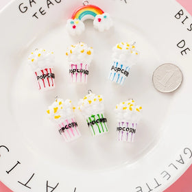 Lovely Popcorn Flatback Charms Dangle Charms for Jewelry DIY Making