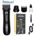 RESUXI 8119 Full Body Hair Trimmer with Base Ceramic Cutter Head Body Shaver IPX7 Waterproof Bikini Body Ball Trimmer