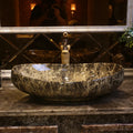 Ceramic Sanitary Wares Bathroom Sink Wash Basin Marble Art Basin Above Counter Ceramic Wash Basin