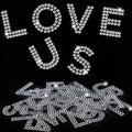 Rhinestone Letter Glitter Stickers Rhinestone Alphabet Letter Stickers 34 Letters Self-Adhesive Stickers Sheets