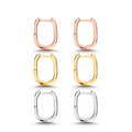 Simple Fashion 925 Sterling Silver 18k Gold Plated Huggie Hoop Earrings