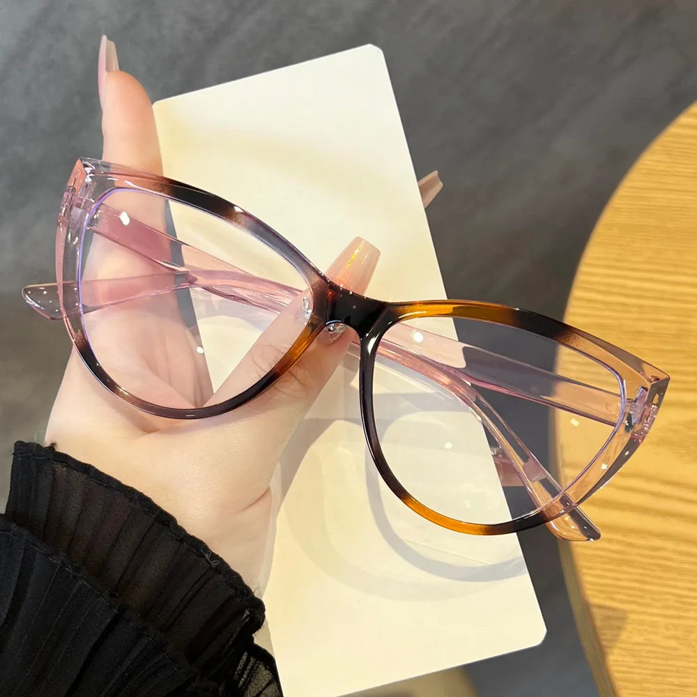 UNOC Hot Selling High Quality Lightweight Cat Eye Optical Glasses 2026 Fashion Reading Anti-Blue Light All Face Shapes Frame