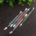 BIN 5pcs/set Nail Art Pen Double Head Single Silicone Pen Set Silicon Nail Dotting Pen