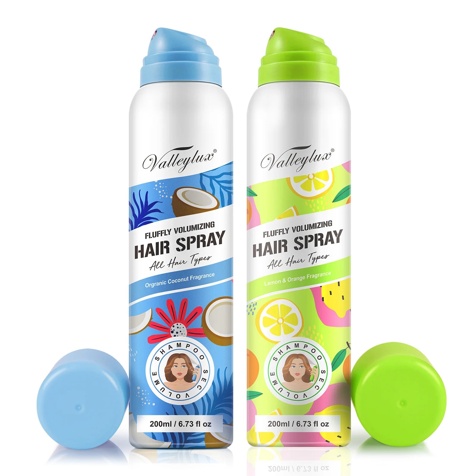 Valleylux Organic Women's Smoothing Waterless Dry Shampoo Spray Private Label for All Hair Types