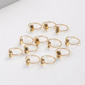 Personalized Thin Wire Month Flower Ring Stainless Steel Gold Plated Women Finger Rings Custom Jewelry