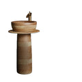 Factory Ceramic Pedestal Basin Porcelain Free Standing Wash Basin Bathroom Sink