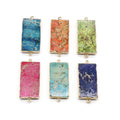 Huiying Fashion Charms Pendants Rectangle Healing Natural Emperor Stone Beads Chakra Pendants Pendants Wholesale Jewelry