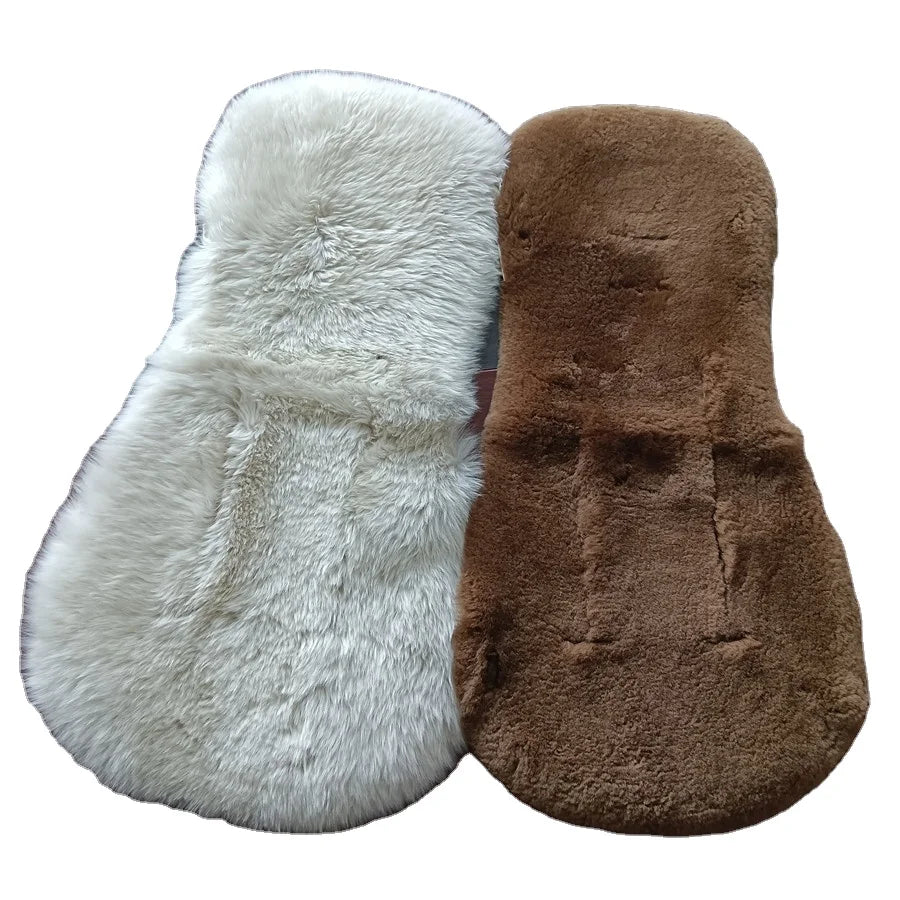 Sample Support Custom Oeko-Tex Eco-Friendly Shearling Fur Seat Cushion Baby Lamb Merino Wool Sheepskin Buggy Liner for Stroller