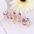 AA01182 Crystal Butterfly Spring Clip With Diamond Hair Ornament Rhinestone Headdress Exquisite Hair Clips for Women and Girls