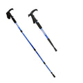 China Outdoor Wholesale Endurable Cheap Canes Portable T-Handle Aluminum Folding Trekking Pole Alpenstock Walking Stick