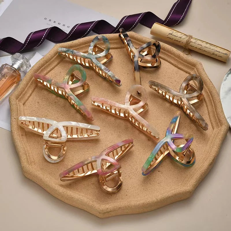 Wholesale  New Ins-style Large Acetate Leopard Hair Claw 12cm Clips Fashion Sweet Hair Clip for Hair Accessories Girls